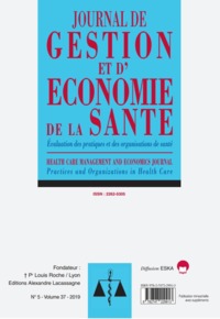 Evaluation Des Pratiques Et Des Organisations De Sante-jges 5-2019 - Journal De Gestion Et D'economi 