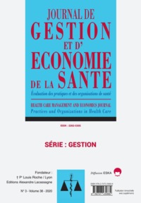 Serie : Gestion - Jges 3-2020 - Vol03 - Journal De Gestion Et D'economie De La Sante Vol 38 N 2-2020 