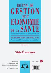 Evaluation Des Pratiques Et Des Organisations De Sante - Vol41 - Journal De Gestion Et D'economie De 