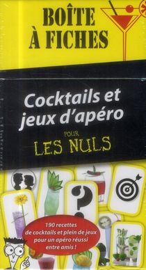 Boite A Fiches ; Cocktail Et Jeux D'apero Pour Les Nuls 