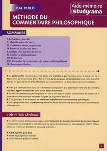 Methode Du Commentaire Philosophique Bac Philo 