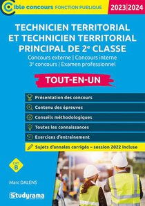 Technicien Territorial Technicien Territorial Principal De 2e Classe : Concours 2024 (edition 2023/2024) 