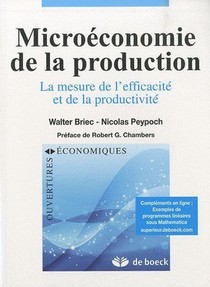 Microeconomie De La Production ; La Mesure De L'efficacite Et Productivite 