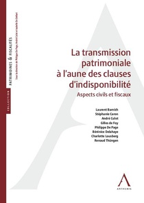 La Transmission Patrimoniale A L'aune Des Clauses D'indisponibilite : Aspects Civils Et Fiscaux 