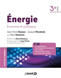 Energie ; Economie Et Politiques (3e Edition) 
