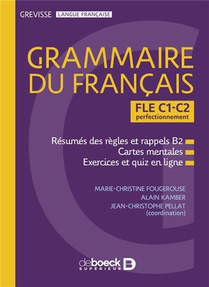 Grevisse : Grammaire Du Francais Fle ; C1-c2 ; Perfectionnement 