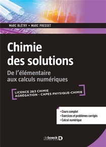 Chimie Des Solutions ; De L'elementaire Aux Calculs Numeriques 
