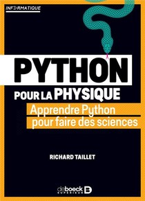 Python Pour La Physique ; Apprendre Python Pour Faire Des Sciences 