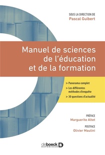 Manuel De Sciences De L'education Et De La Formation 