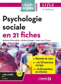 Sup En Poche : Psychologie Sociale En 21 Fiches : Licences 1 Et 2 