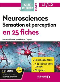 Sup En Poche : Neurosciences : Sensation Et Perception En 27 Fiches ; Licence 1 Et 2 