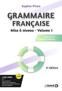 Grammaire Francaise Mise A Niveau Tome 1 : Superieur Et Formation Continue 