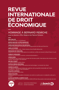 Revue Internationale De Droit Economique 2020/4 - Hommage A Bernard Remiche 