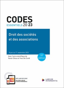 Codes Essentiels : Droit Des Societes Et Des Associations 2023 : A Jour Au 1er Septembre 2023 