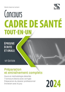 Concours Cadre De Sante 2024 Tout-en-un (10e Edition) 