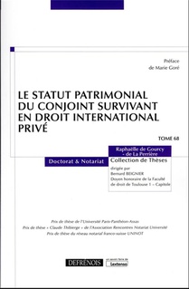 Le Statut Patrimonial Du Conjoint Survivant En Droit International Prive 