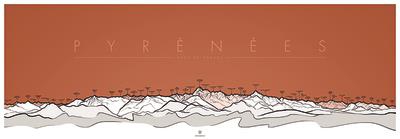 Panorama Pyrenees Vues Depuis Tarbes : Version Orange 