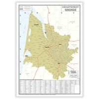 Carte Administrative Du Departement De La Gironde 