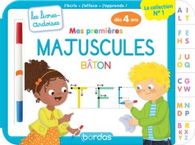 Les Livres-ardoises : Mes Premieres Majuscules Baton ; A Partir De 4 Ans (edition 2023) 