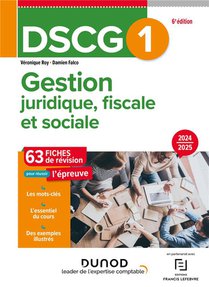 Dscg 1 : Gestion Juridique, Fiscale Et Sociale ; Fiches De Revision (edition 2024/2025) 