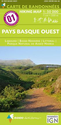Pays Basque Ouest : 1/50 000 : Cartes De Randonnees 
