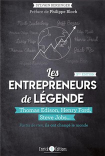 Les Entepreneurs De Legende ; Thomas Edison, Henry Ford, Steve Jobs... Partis De Rien, Ils Ont Change Le Monde 
