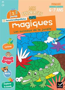 1, 2, 3 Jouons ! : Mes Coloriages Magiques ; Cp ; Les Animaux De La Jungle 