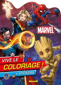 Marvel - Vive Le Coloriage ! (captain Marvel, Dr Strange, Spider-man, Groot) 