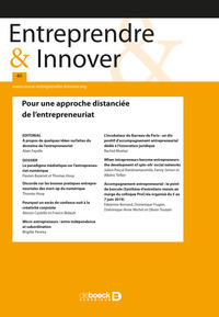 Entreprendre & Innover 2019/1 - 40 - Pour Une Approche Distanciee De L'entrepreneuriat 
