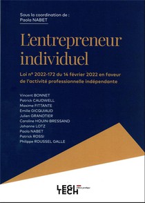 L'entrepreneur Individuel : Loi N 2022-172 Du 14 Fevrier 2022 En Faveur De L'activite Professionnelle Independante 