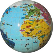 Inflatable globe 42 cm Marvels of the world 