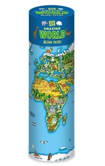 Puzzle Amazing World in a tube 250 pieces 57 cm x 43 cm 