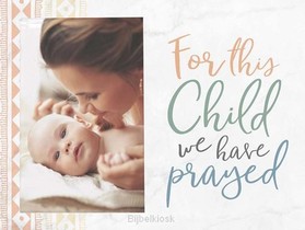 Fotolijstje magneet - For this child we have prayed - 656200972694 