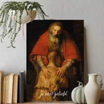 Metal Deco A3 'Je bent geliefd' - Rembrandt - MA11612 