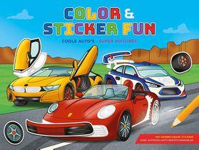 Color & Sticker Fun - Coole auto's / Color & Sticker Fun - Super voitures 