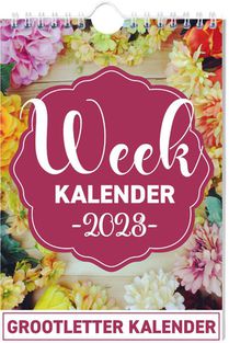 Grootletter Bloemen weekkalender 2023 