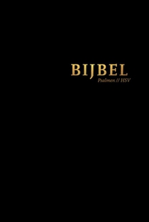 Bijbel (HSV) met Psalmen - zwart leer met goudsnee, rits en duimgrepen 