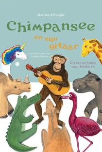 Chimpansee en zijn gitaar 