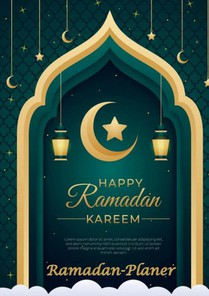 RAMADAN Planer für 30 Tage Ramadan mit Gebet, Fasten, Quran Tracker, etc. 