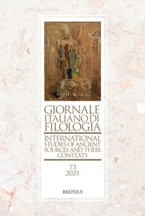 Giornale Italiano di Filologia 73 (2021) 