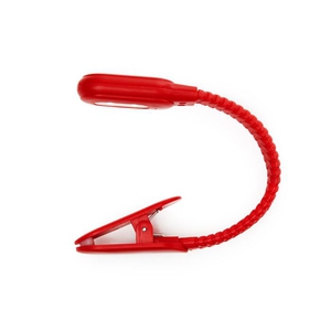 Kikkerland Oplaadbaar Leeslampje met clip rood
