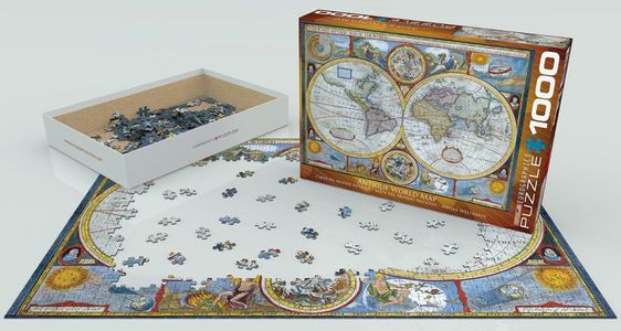 Puzzel Antique World Map 1000 stukjes
