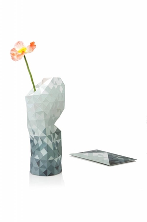 Paper Vase Cover Grey Gradient