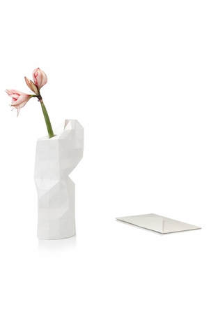 Paper Vase Cover White