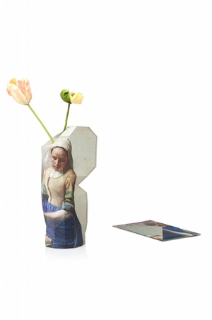 Paper Vase Cover Vermeer Milkmaid