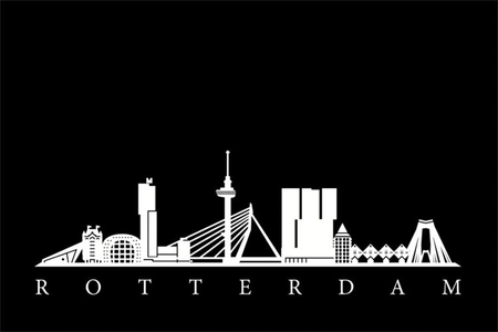 Deurmat Rotterdam Skyline