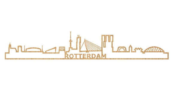 Rotterdam Skyline detail eiken 60cm