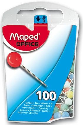 Maped Office - Landkaartspelden kleuren assorti - 100 stuks