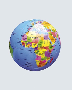 Inflatable globe 30 cm Our world