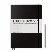 Leuchtturm A4+ Master Classic Black Ruled Hardcover Notebook